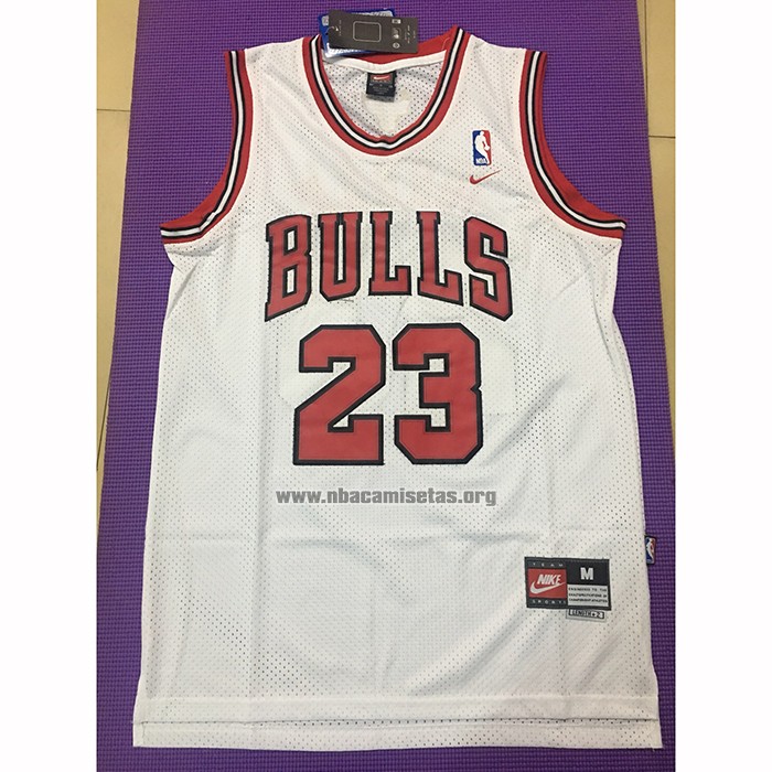 Camiseta Chicago Bulls Michael Jordan NO 23 Retro Blanco